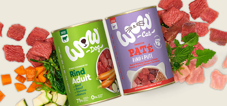 Zwei Packungen Hundefutter von WOW 